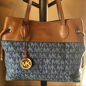 Michael Kors Denim Marina Drawstring Tote